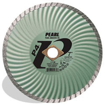 6 x .080 x Dia 7/8, 5/8 Pearl P4™ Gen. Purpose Waved Core Turbo Blade, 8mm Rim