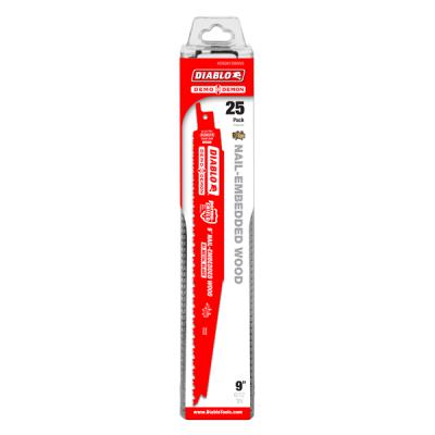 9" Demo Demon Bi-Metal Recip Blade for Nail Embedded Wood (25 pk) 
