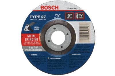 5 In. 1/4 In. 7/8 - 11 In. Arbor Type 27 30 Grit Grinding Abrasive Wheel (10 Pack)