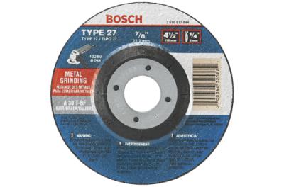 7 In. 1/4 In. 5/8-11 In. Arbor Type 27 30 Grit Grinding Abrasive Wheel (10 Pack)