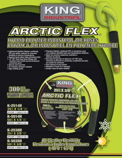 Arctic Flex - Hybrid Polymer Industrial Air Hoses, 100' x 3/8"
