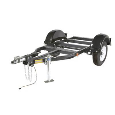 SMALL TWO-WHEEL ROAD TRAILER WITH DUO-HITCH