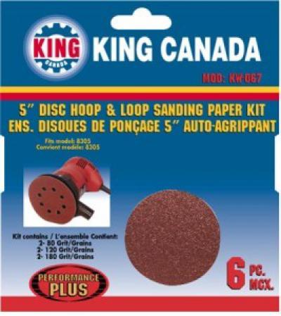 5" Random Orbit Sander Disk Sanding Paper Kit (6 Pc) / Fits 8305