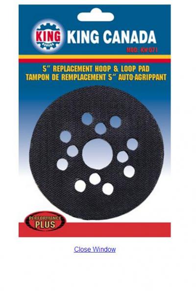 5" Random Orbit Sander Replacement Pad / Fits 8305