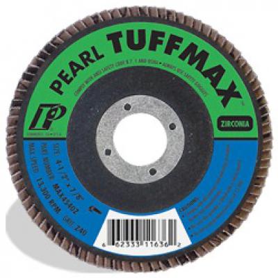 4-1/2 x 7/8 Tuff Max™ Zirconia Maxidisc™ Flap Discs for Metal/Stainless Steel, Type 27 Shape