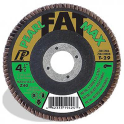 4-1/2 x 5/8-11 Fatmax™ Zirconia Maxidisc™ Flap Discs for Metal/Stainless Steel, Type 29 Shape