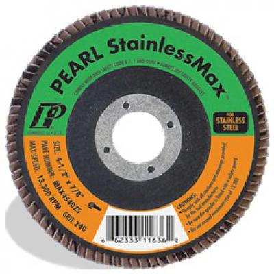 4-1/2 x 7/8 Stainlessmax™ Special Coat Zr Maxidisc™ Flap Discs for Metal/Stainless Steel, Type 27 Shape