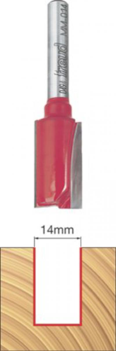 14  MM Diameter Two Flute Straight Router Bit with 1/4-Inch Shank