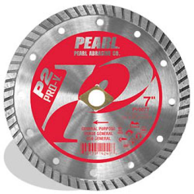 7 x .090 x Dia, 5/8 Pearl P2 Pro-V™ Gen. Purpose Flat Core Turbo Blade, 10mm Rim