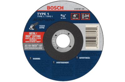 4 In. .040 In. 5/8 In. Arbor Type 1A (ISO 41) 60 Grit Rapido™ Fast Metal/Stainless Cutting Abrasive Wheel (25 Pack)