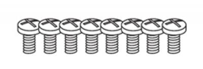 1/4-20 x 1/2 Pan Head Machine Screws (all) 8 sets