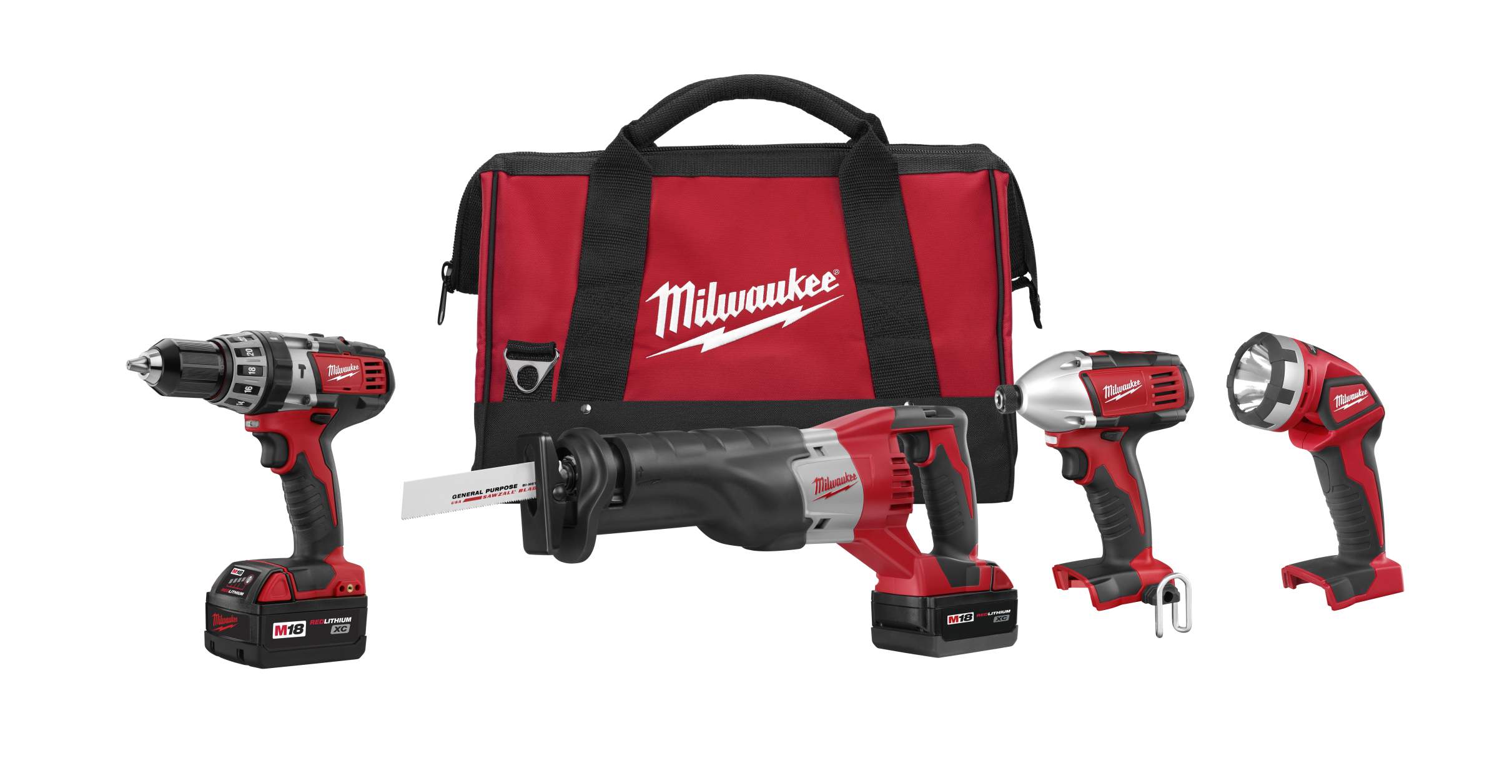 M18 18 Volt Lithium Ion Cordless Combo Kit - 4 Tool