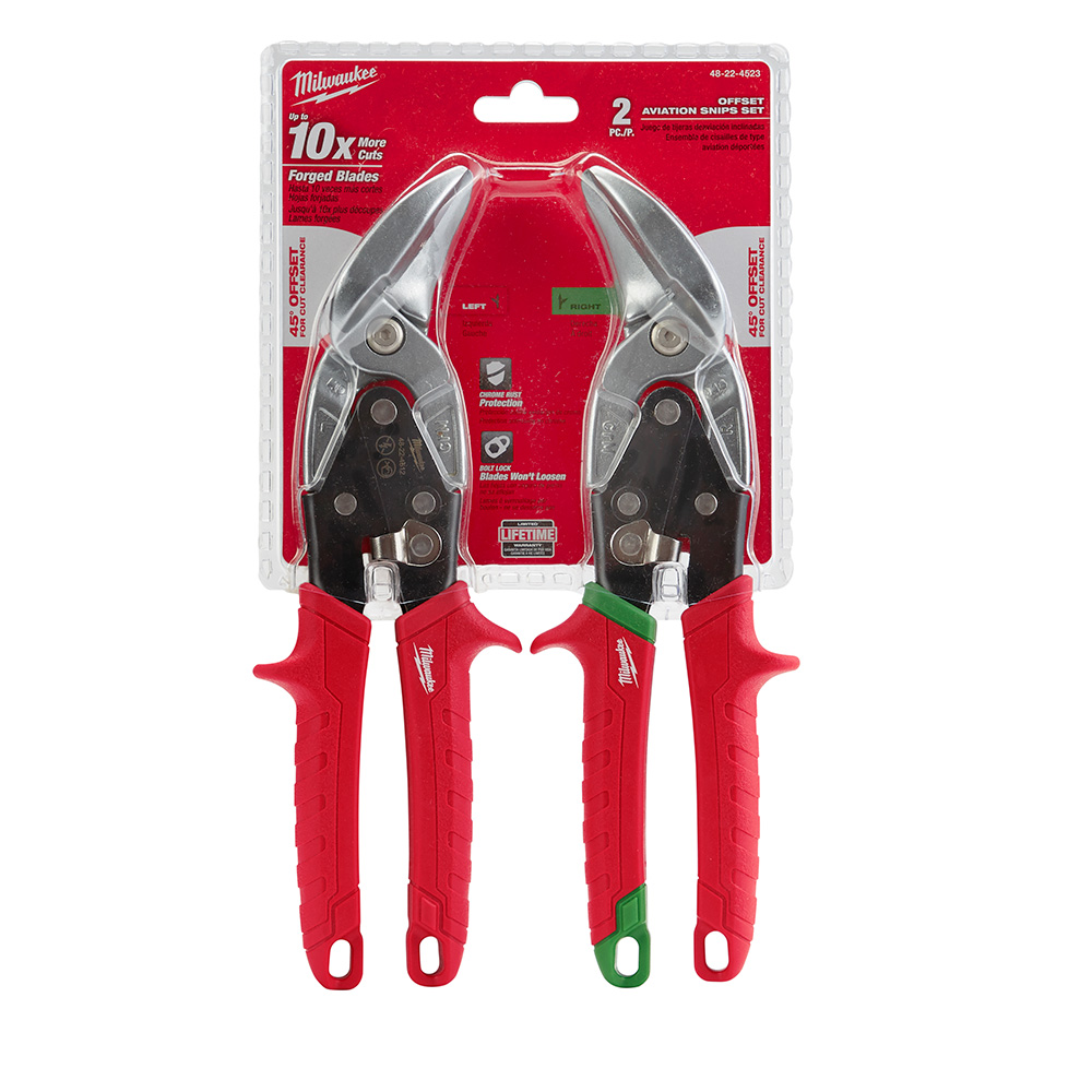 Offset Aviation Snip Set - 2 Piece