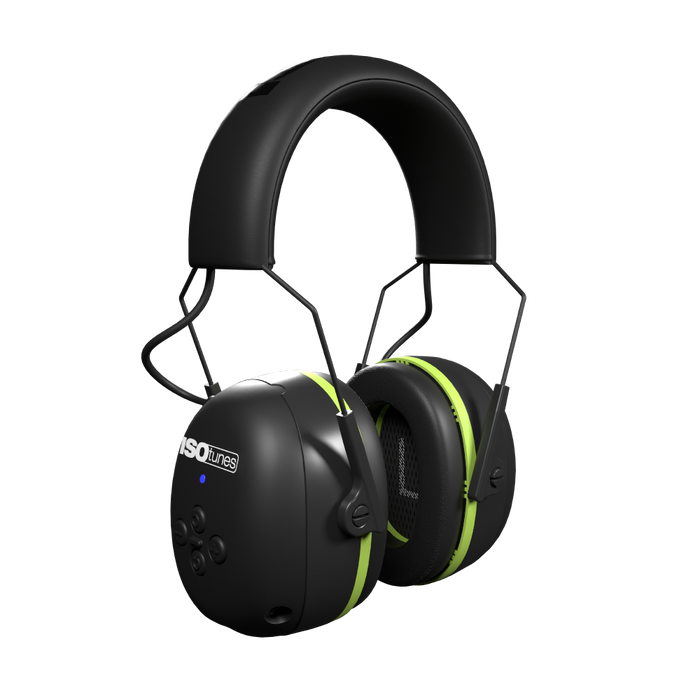 AIR DEFENDER Bluetooth Earmuff - Black/Safety Green