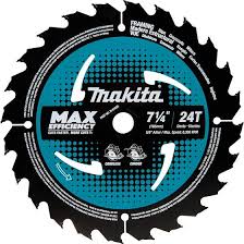 7‑1/4" 24T Carbide‑Tipped Max Efficiency Circular Saw Blade, Framing, 10/pk