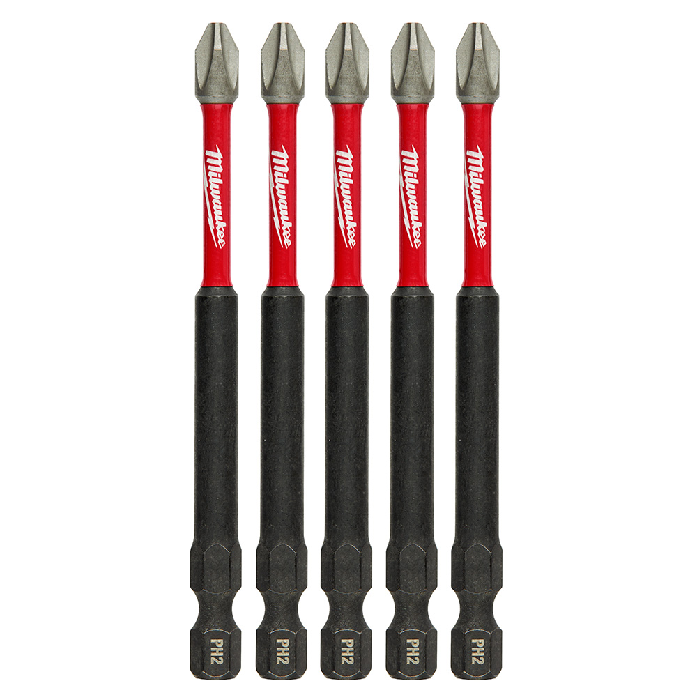 SHOCKWAVE 3-1/2 in. Impact Phillips #2 Power Bits - 5 Pack