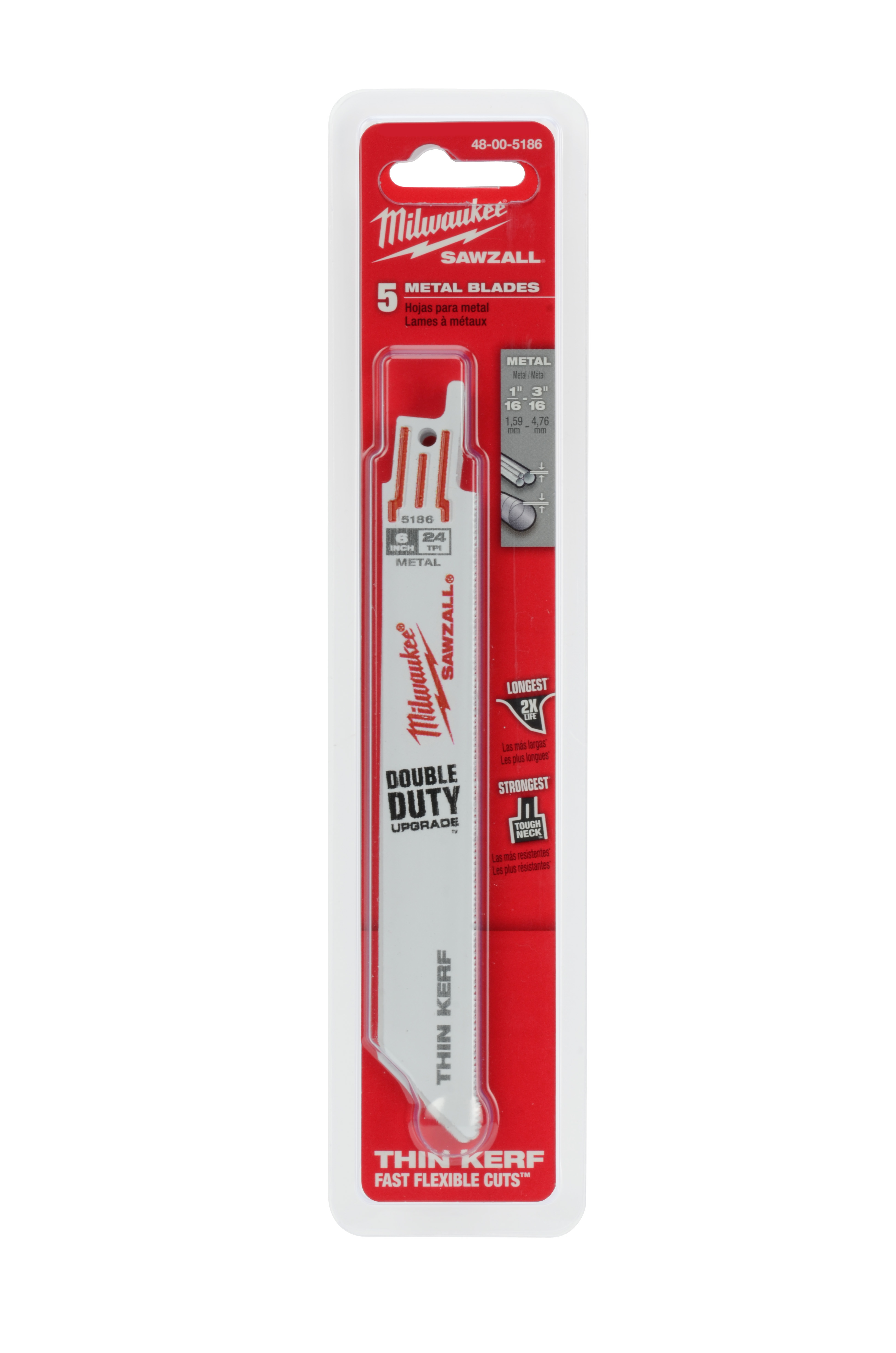 4 in. 24TPI SAWZALL Blade - 5 Pack