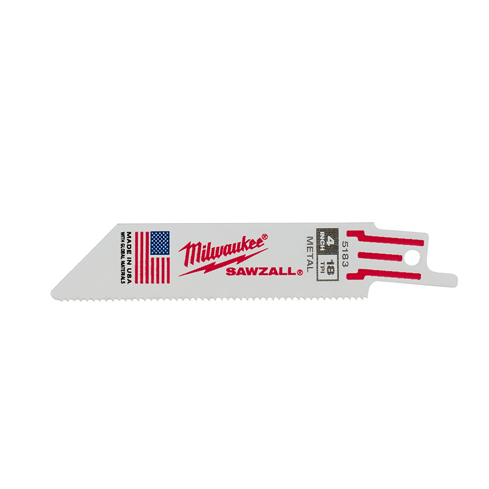 4 in. 18 TPI Thin Kerf SAWZALL Blades - 5 Pack