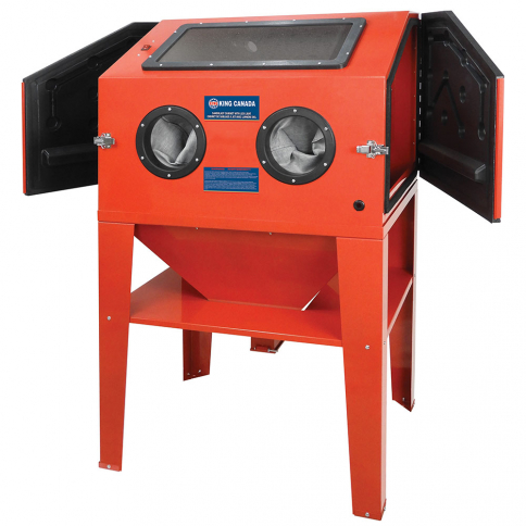 KING FLOOR MODEL SANDBLAST CABINET WITH LED LIGHT