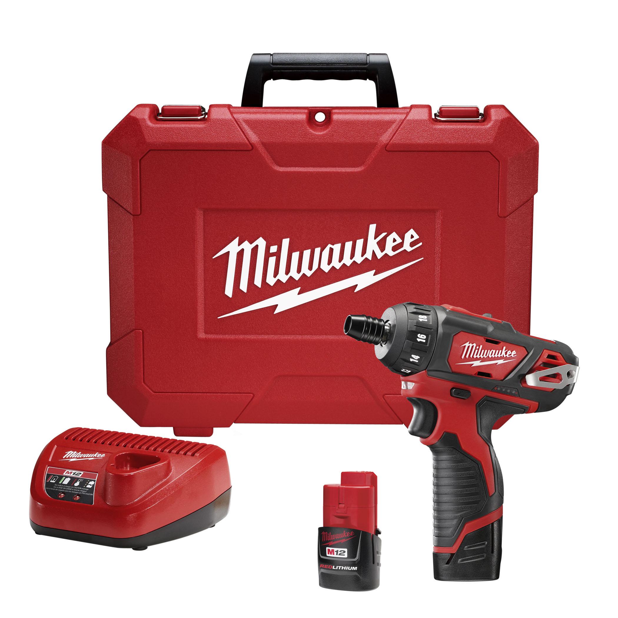 M12 12 Volt Lithium-Ion Cordless 1/4 In. Hex 2-Speed Screwdriver Kit