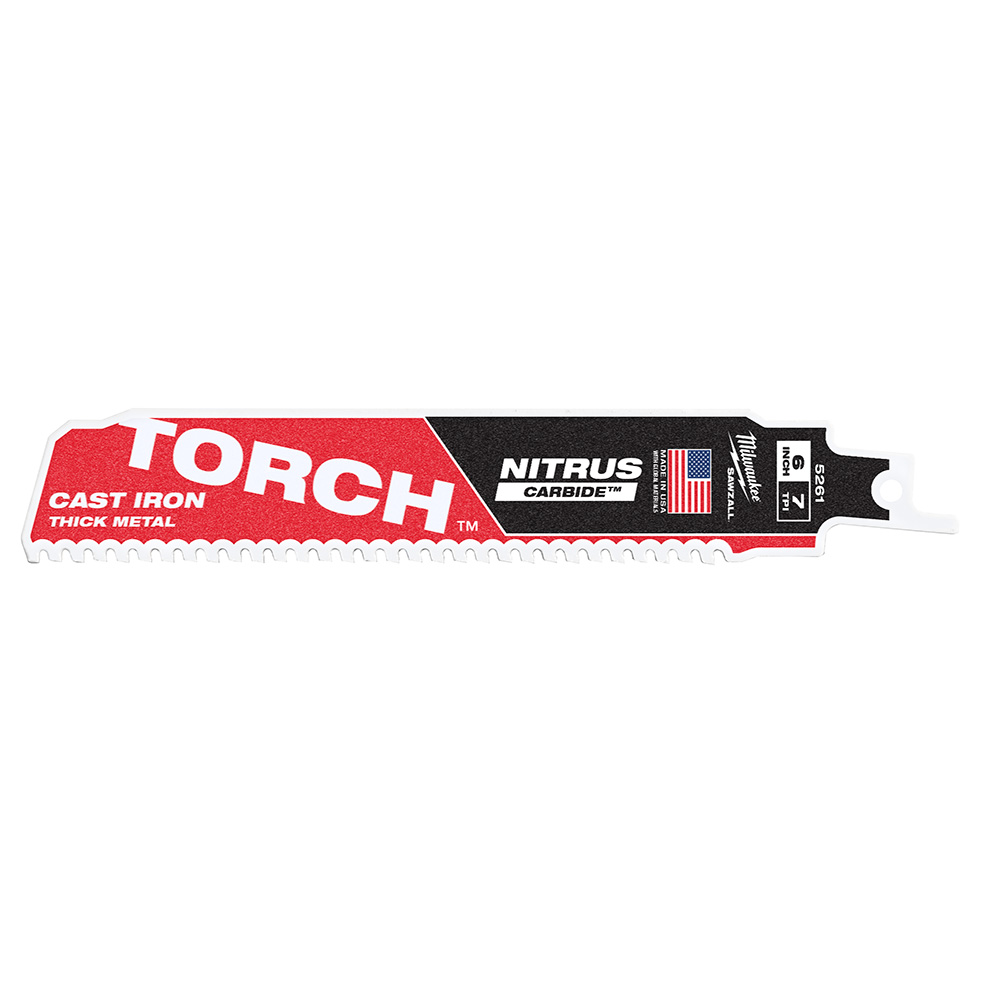 6" 7TPI The TORCH for Cast Iron with NITRUS CARBIDE  - 1 Pack