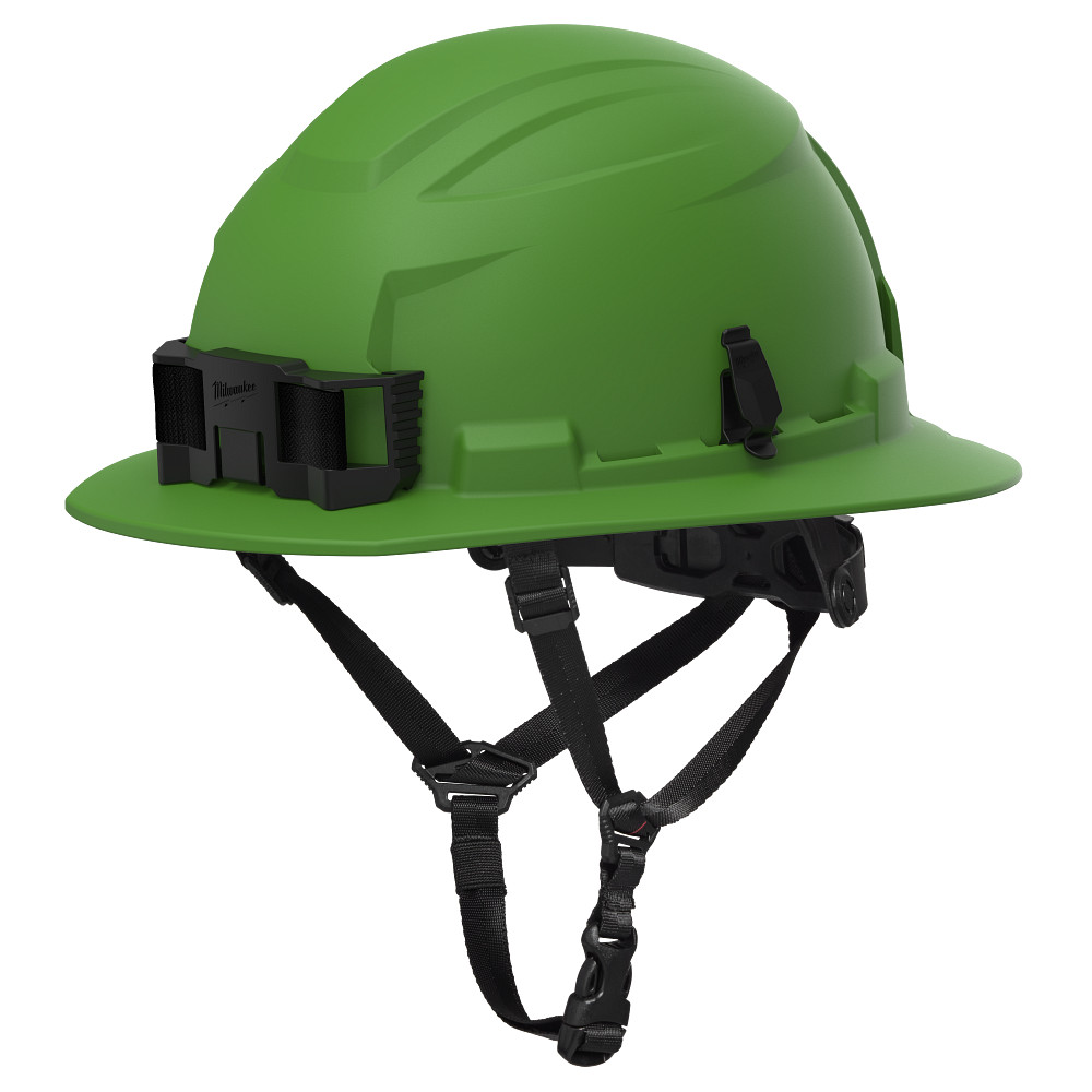 BOLT™ Green Full Brim Non-Vented Safety Helmet – Type 2, Class E