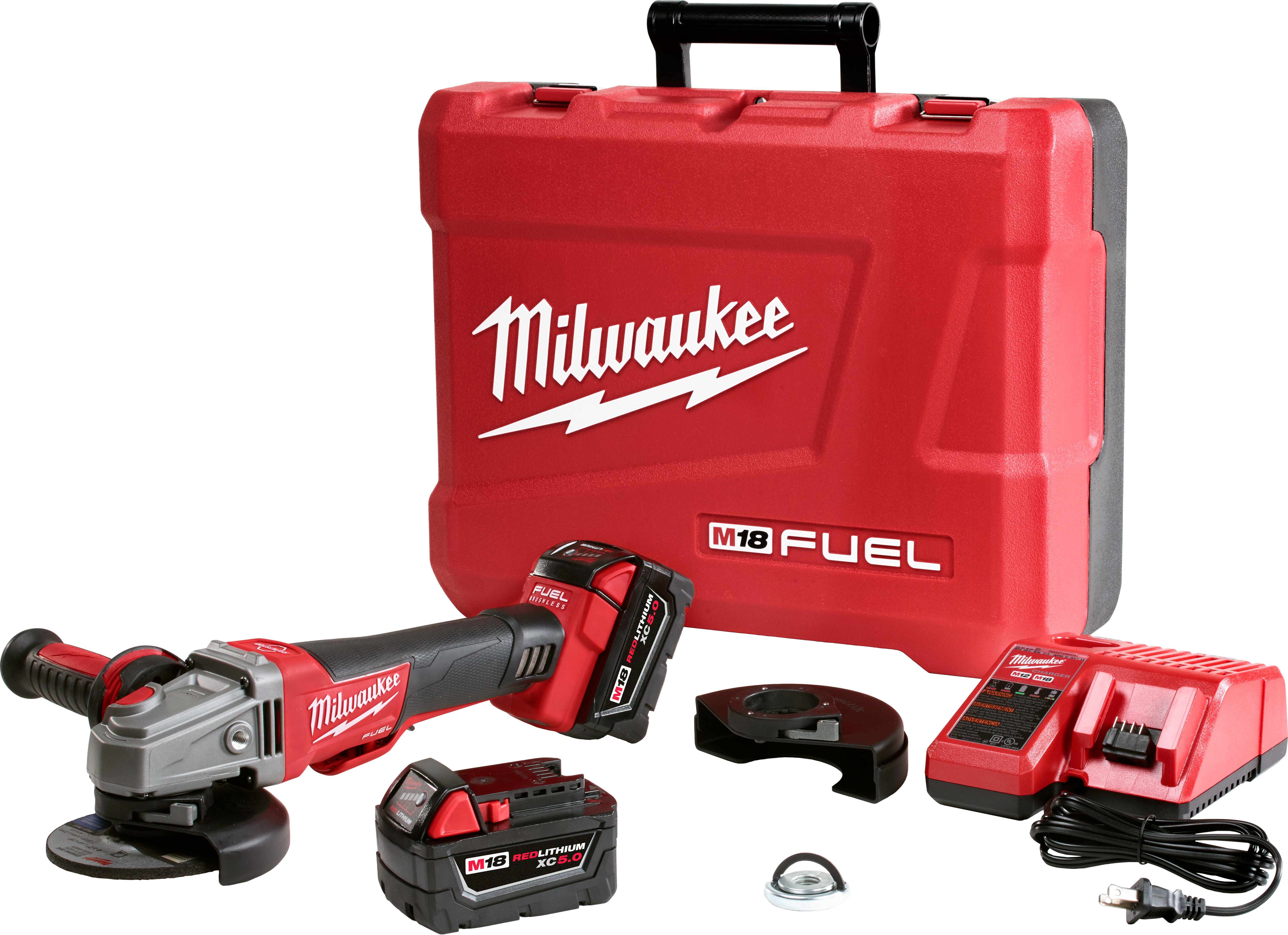 M18 FUEL 18 Volt Lithium-Ion Cordless 4-1/2 in. / 5 in. Braking Grinder Kit