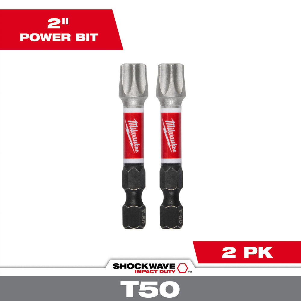 SHOCKWAVE™ Impact Duty 2" T50 Impact Bits 2Pk
