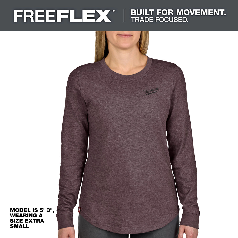 Women's FREEFLEX™ Hybrid Tee - Long Sleeve Purple 2X