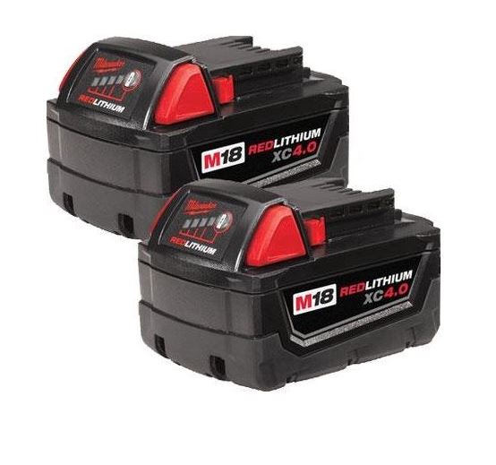 M18 Lithium-Ion Extended Capacity (XC) 4.0 Ah REDLITHIUM Battery Pack (2-Pack)