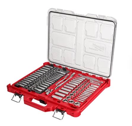 1/4" & 3/8” Drive 106pc Ratchet & Socket Set with PACKOUT Low-Profile Organizer - SAE & Metric
