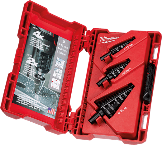 Step Drill Bit Set Metric - 3PC