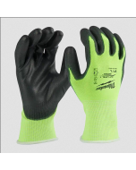 High Visibility Cut Level 1 Polyurethane Dipped Gloves - Size Large - 1 Pack