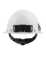 BOLT™ White Front Brim Vented Hard Hat w/4pt Ratcheting Suspension (USA) - Type 1, Class E - White
