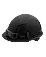 Front Brim Hard Hat w/4pt Ratcheting Suspension (USA) - Black - 5 Pack
