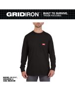 HEAVY DUTY POCKET T - LS BLACK - Small