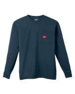 HEAVY DUTY POCKET T - LS BLUE