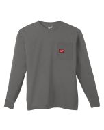 HEAVY DUTY POCKET T - LS GRAY