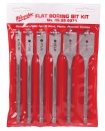 Universal Flat Boring Bit Kit - 6 Piece