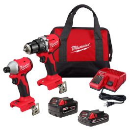 Milwaukee 3693-22CX M18™ Compact Brushless 2-Tool Combo Kit 3693-22CX