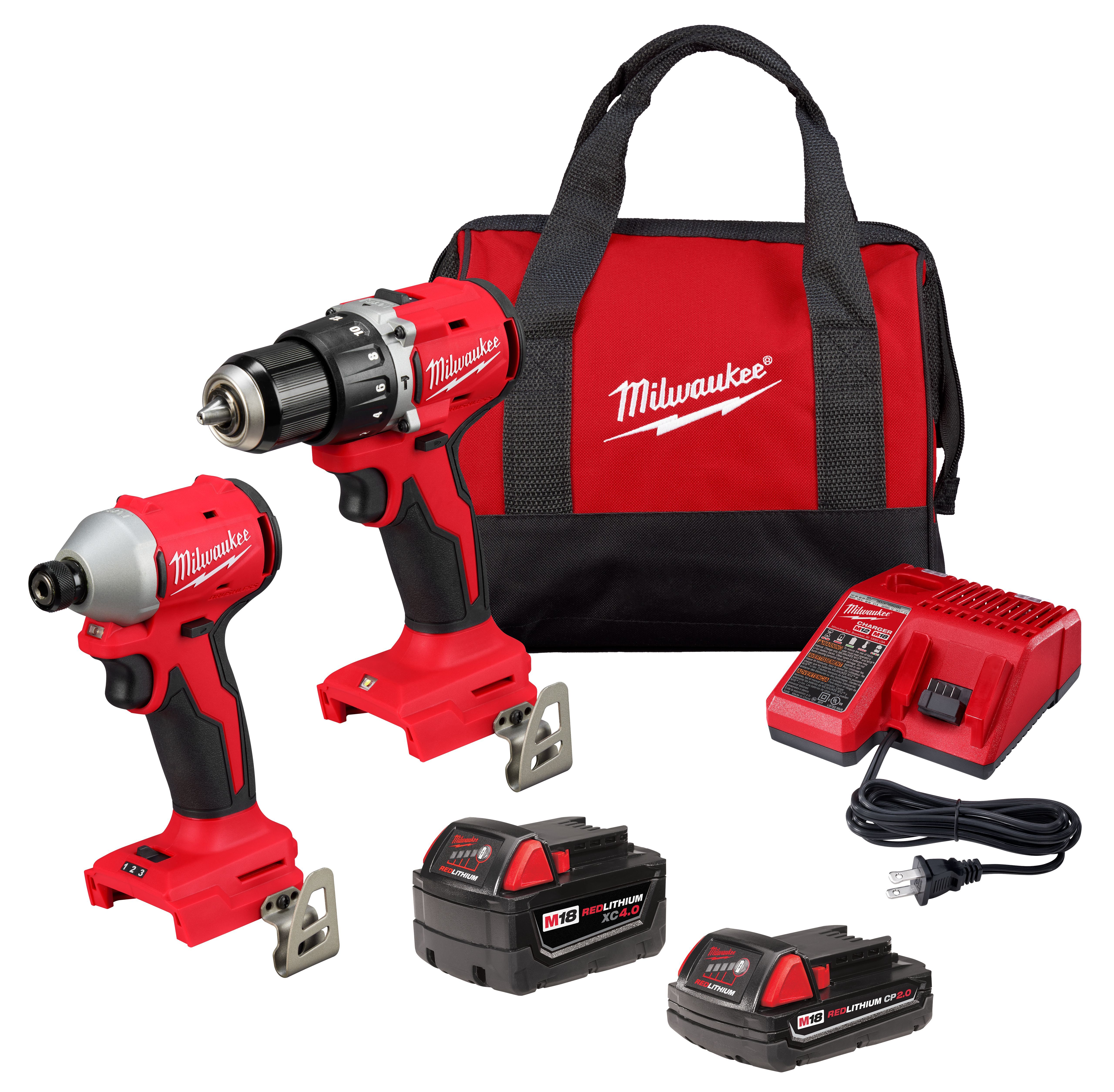 Milwaukee 3693-22CX M18™ Compact Brushless 2-Tool Combo Kit 3693-22CX