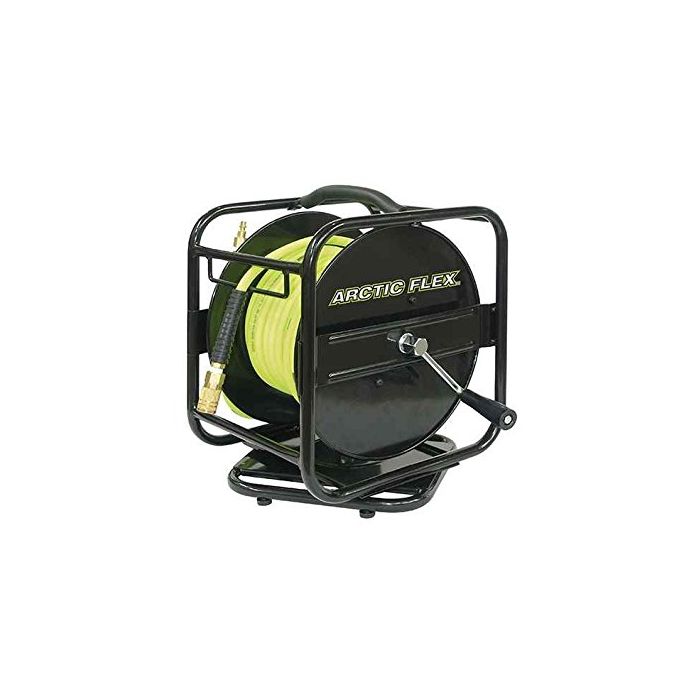 100ft x 1/4” Manual air hose reel with hybrid polymer air hose