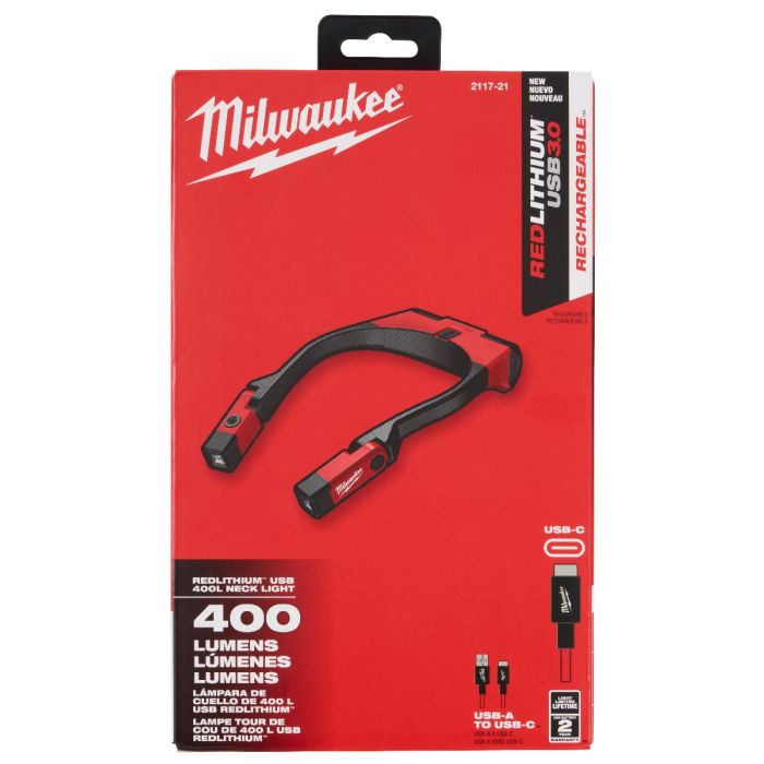 Milwaukee 2117-21 REDLITHIUM™ USB 400L Neck Light