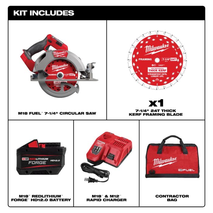 Milwaukee 2834-21HD M18 FUEL™ 7-1/4” Circular Saw Kit 2834-21HD