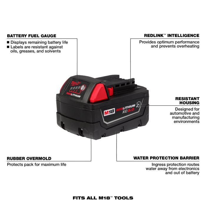 M18 xc5 shop 0 battery