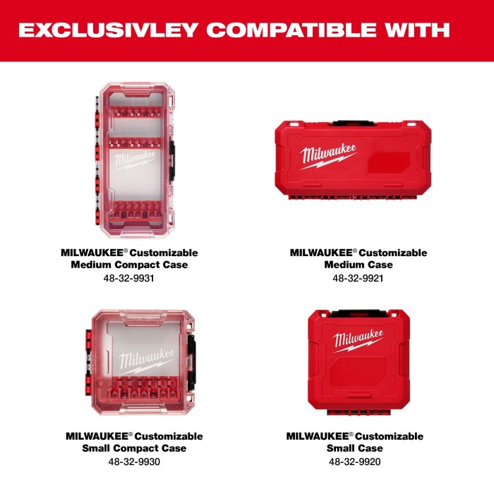 Milwaukee 48 32 9933 Small Medium Case Rows for Impact Driver Accessories 5PK