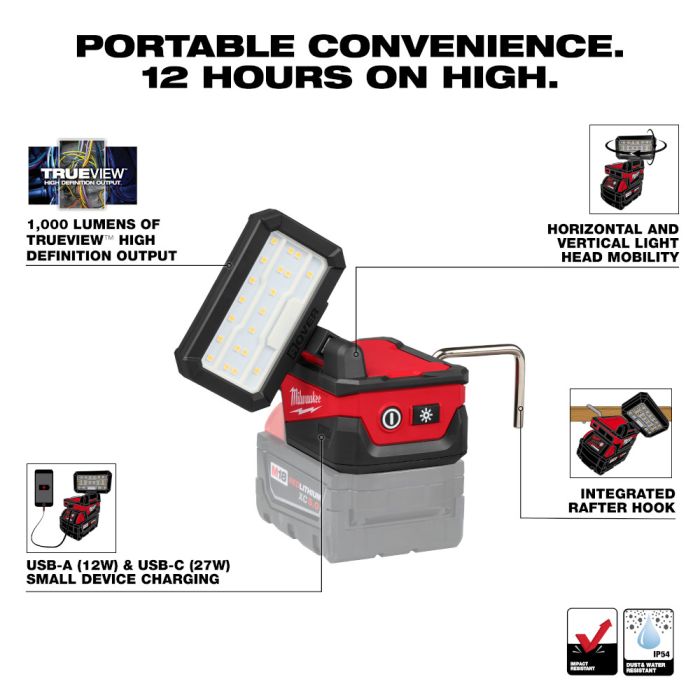 Milwaukee compact flood light online