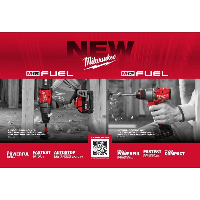 Milwaukee 3497 22 M12 FUEL 2 Tool Combo Kit