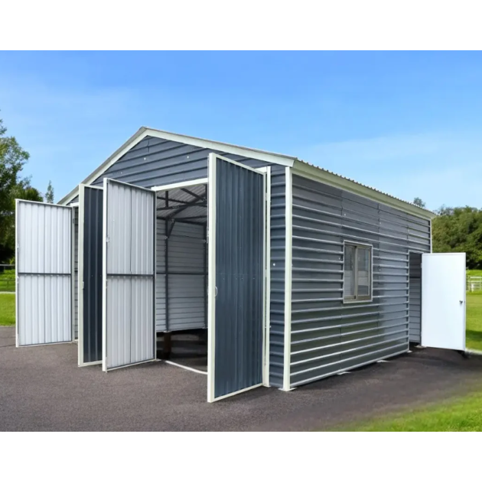 TMG Industrial TMG-MS2020 20' x 20' Metal Garage Shed, 9' High