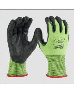 High Visibility Cut Level 5 Polyurethane Dipped Gloves - Size Small - 1 Pack